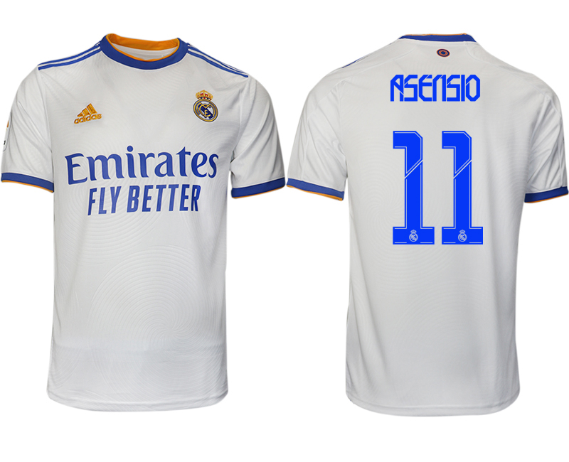 Men 2021-2022 Club Real Madrid home aaa version white #11 Soccer Jerseys